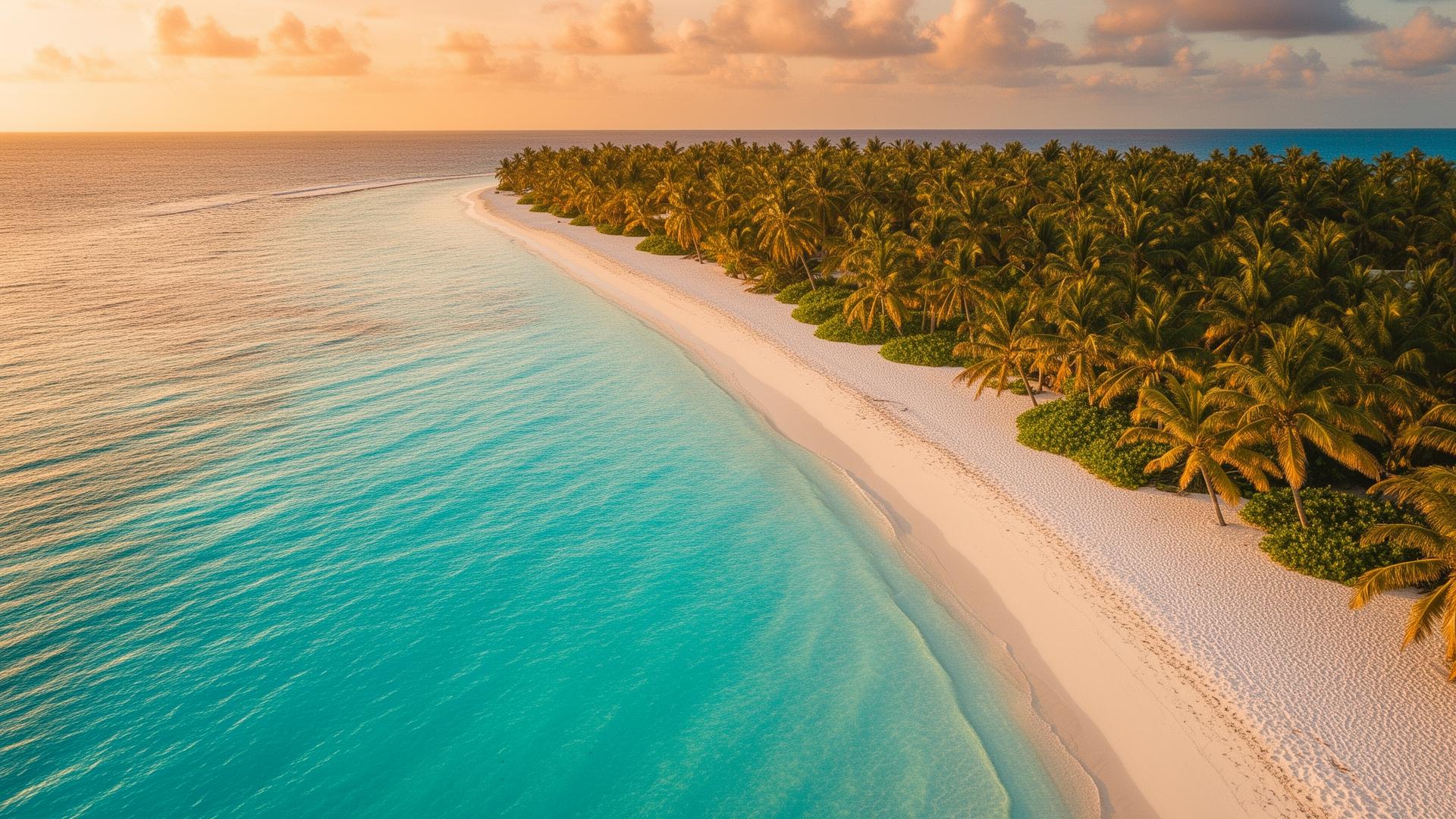 Playa paradisíaca del Caribe